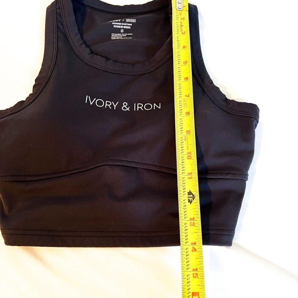 NEW Ivory & Iron Essential Cropped Tank Black Small - Picture 9 of 9